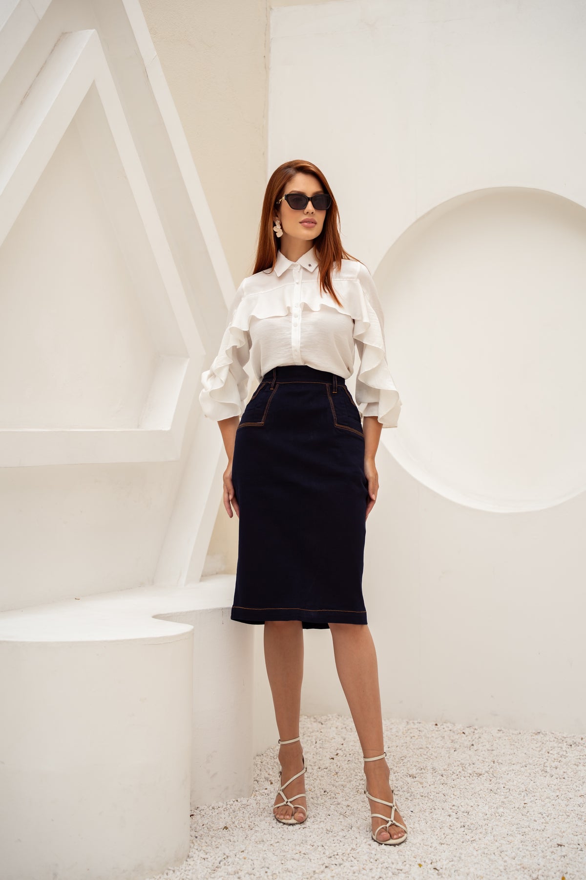 Saia Em Sarja Feminina Amour