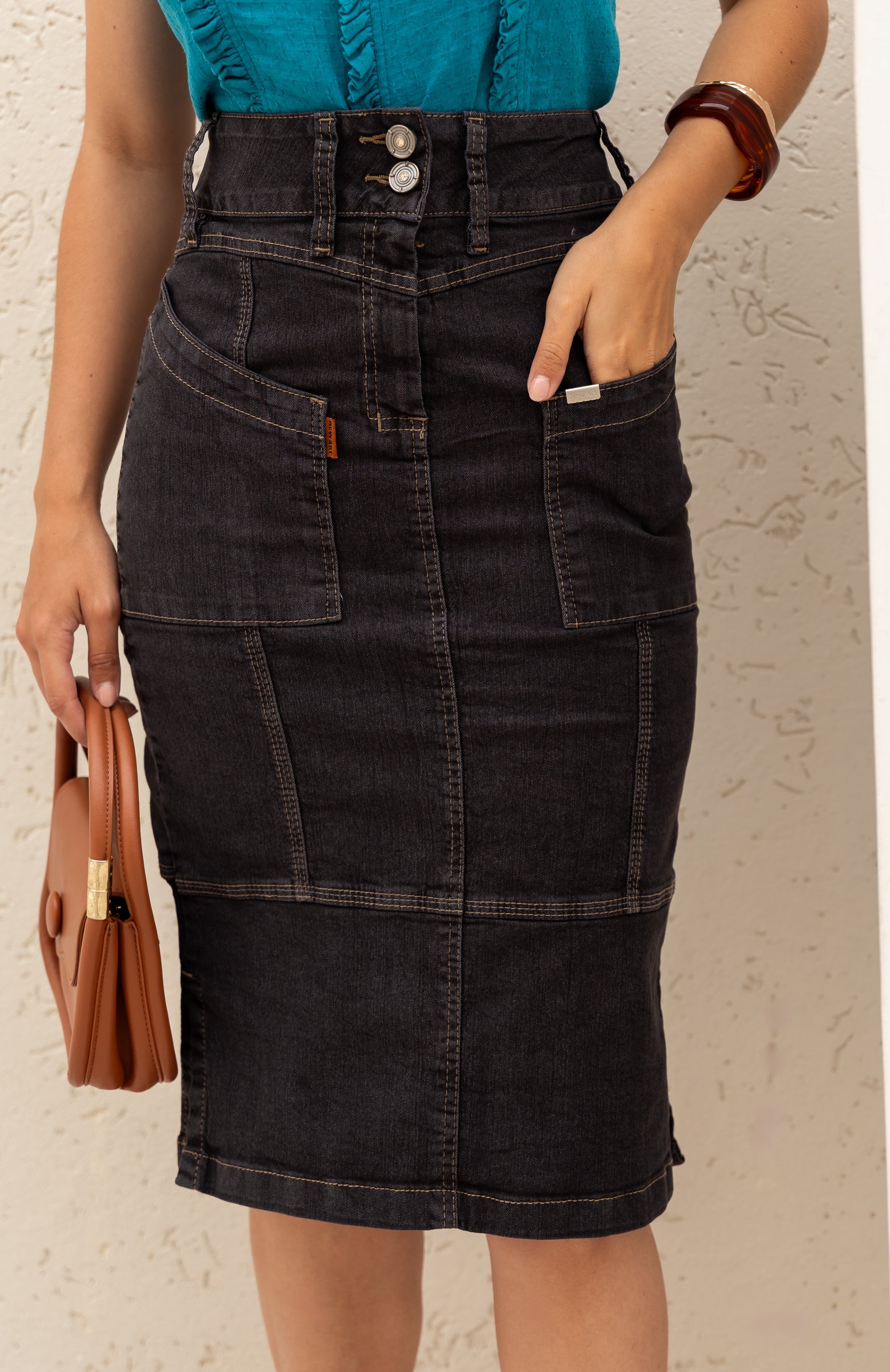 Saia Jeans Feminina Oceane