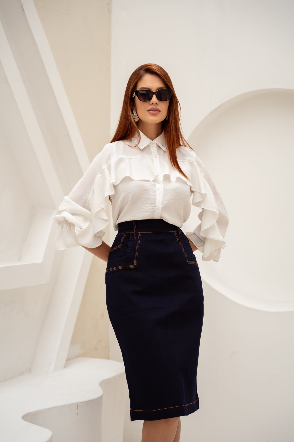 Saia Em Sarja Feminina Amour