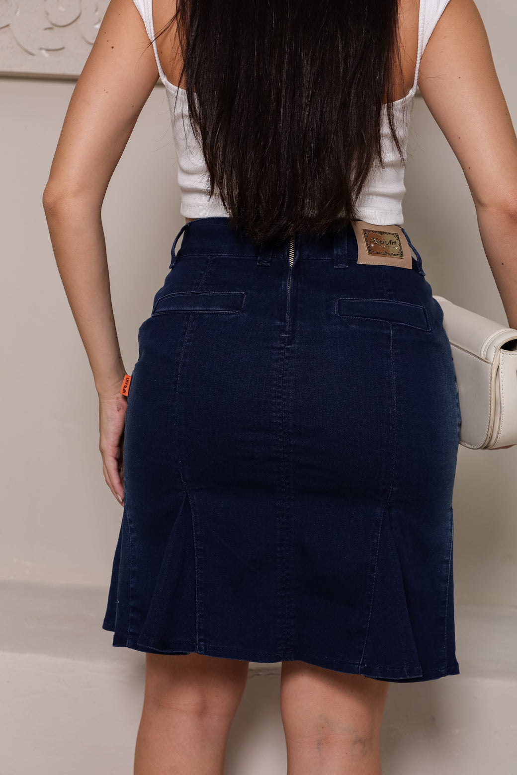 Saia Jeans Feminina Nesga
