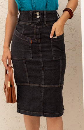 Saia Jeans Feminina Oceane