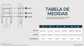 Saia Feminina em Sarja Azul Arroxeado